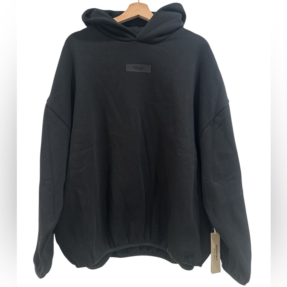 Fear Of God Essentials- Black Elesticized Hoodie